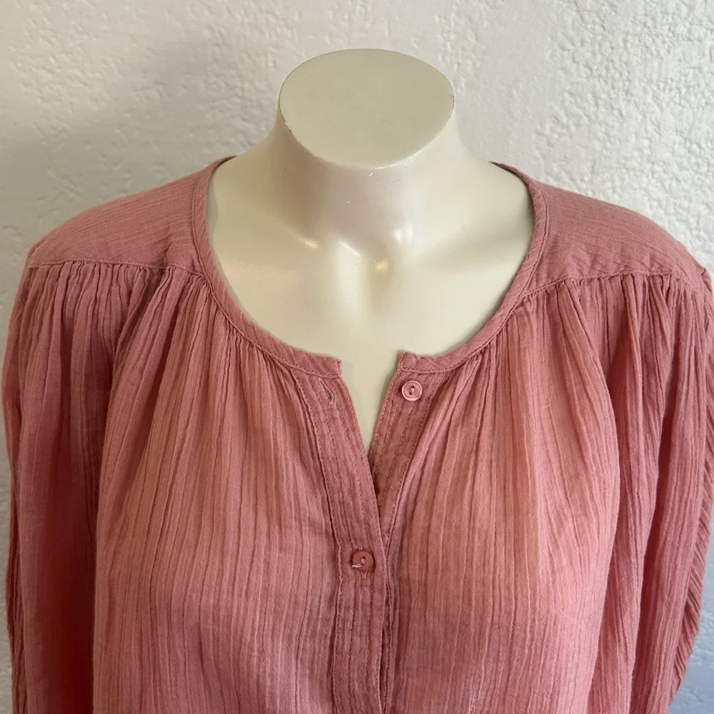 Ba&Sh Womens peasant dusty rose blouse sz 0